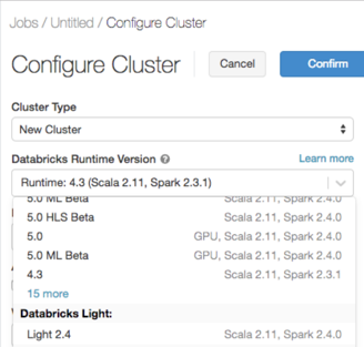 選擇Databricks Light